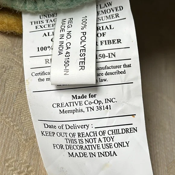 NWT OWL tooth fairy pillow made of wool with a small red heart pouch for tooth - Picture 2 of 9